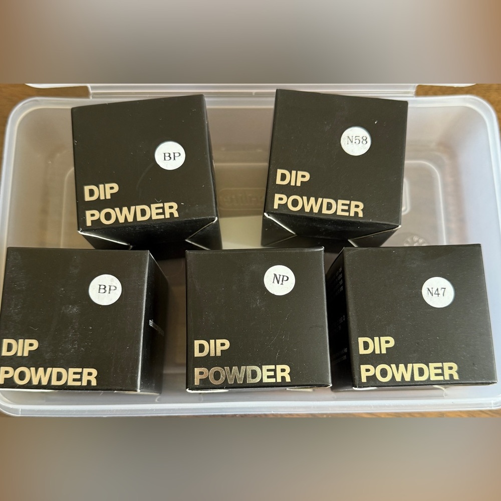 5 Nailboo Dip Powder for Nails +  10 Polish remover nail plastic clip / cap